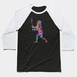 Lacrosse player watercolor Baseball T-Shirt